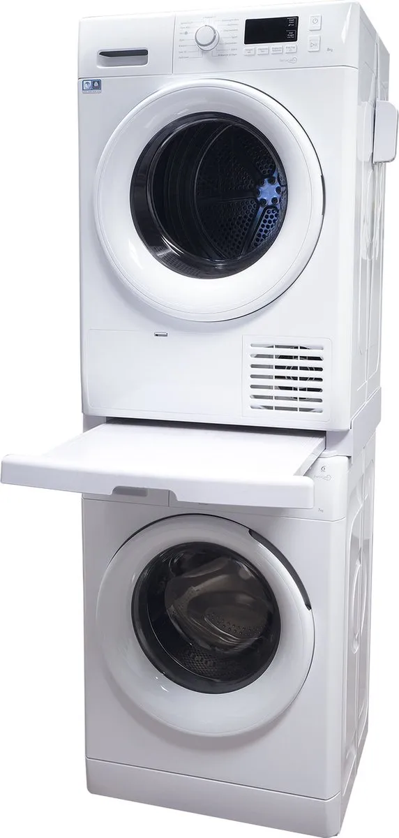 Scanpart Kunststof Tussenstuk Wasmachine/Droger 0150120118 - 3-delig - Wit - afbeelding 6 van 6
