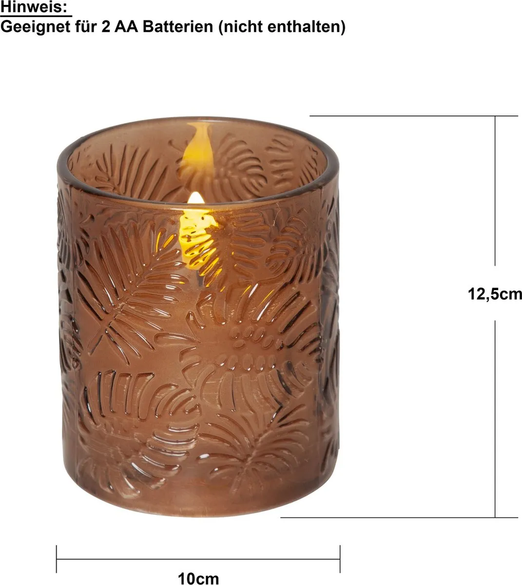 Star Trading LED Kaars Flame Leaf FLAMME LEAF LED - Bruin