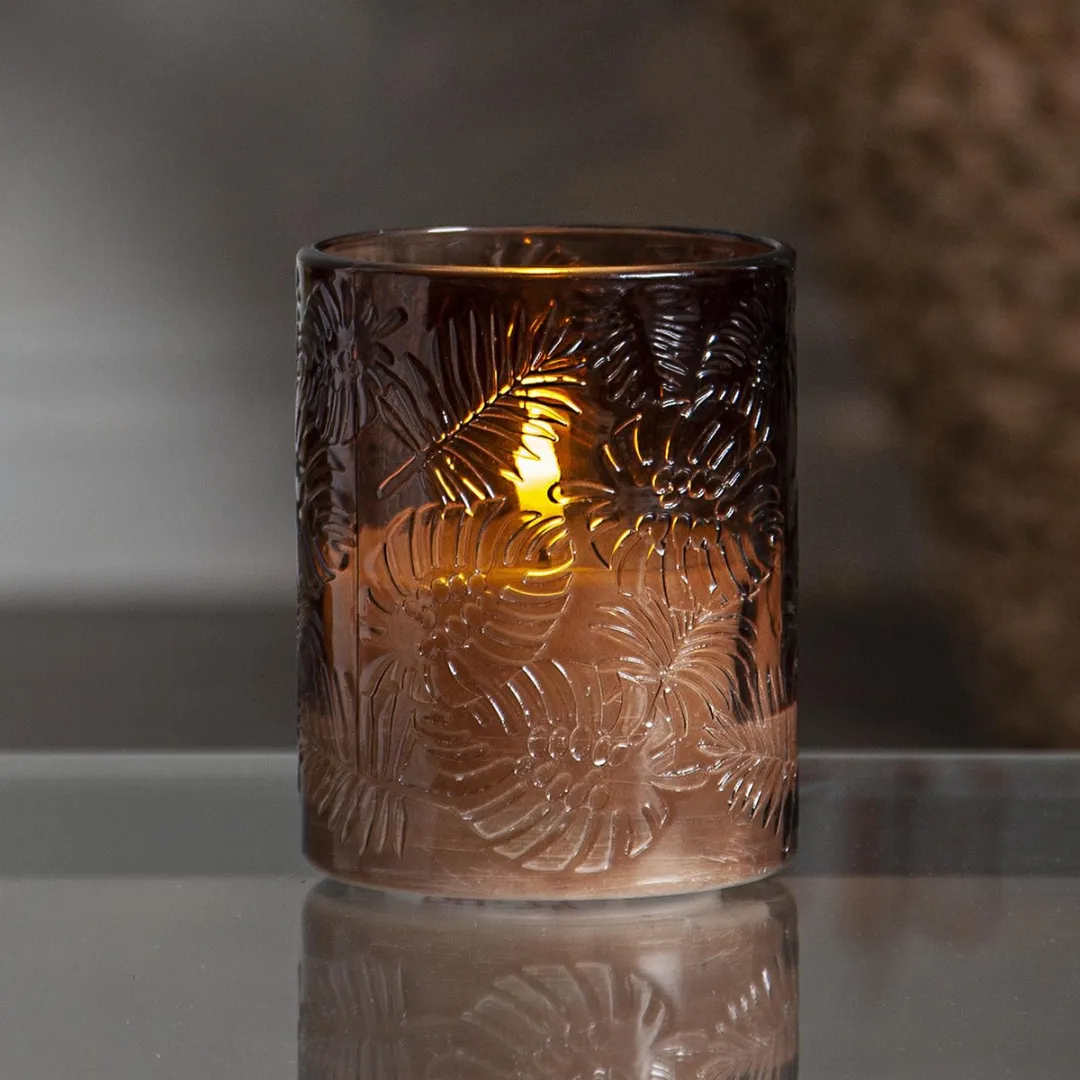 Star Trading LED Kaars Flame Leaf FLAMME LEAF LED - Bruin