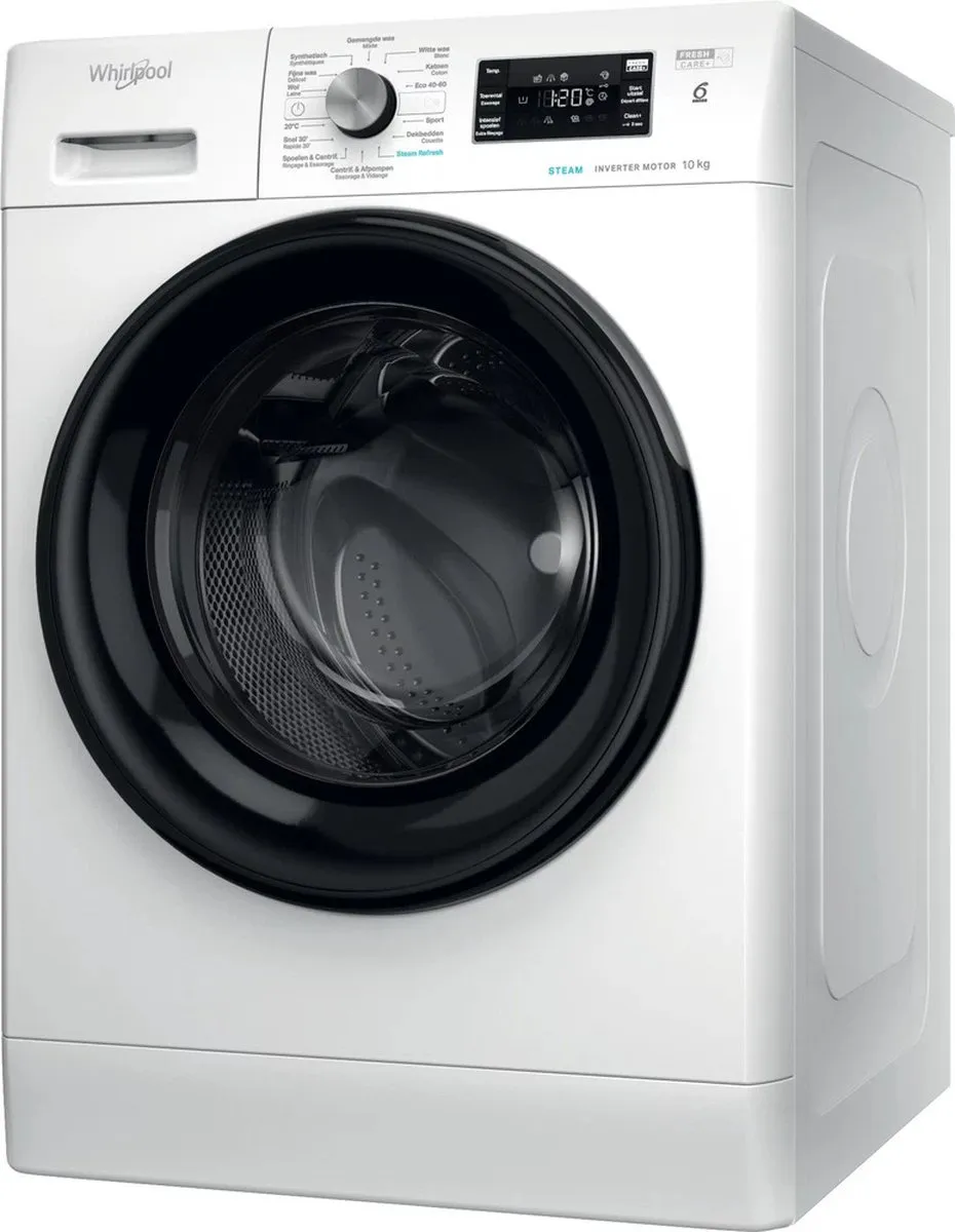 Whirlpool FFB10658BEVF Wasmachine Voorlader 10kg 1551 RPM - Wit