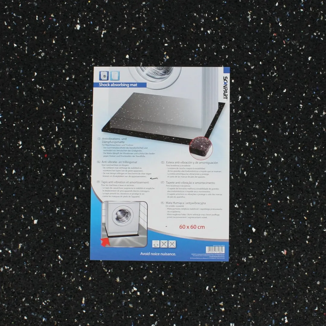 Scanpart Anti-Trillingsmat 0140120002 - 60x60cm - Zwart