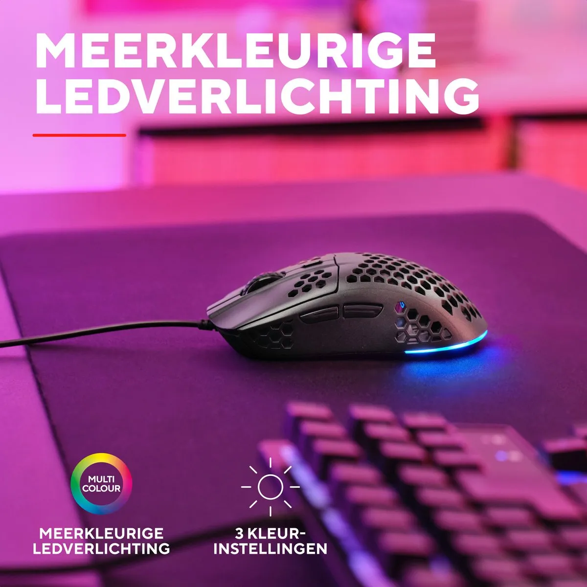 Trust GXT929 Helox Gaming Muis 6400 DPI - Bedraad - Zwart