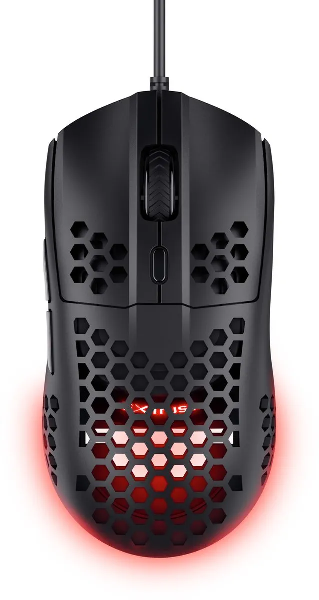 Trust GXT929 Helox Gaming Muis 6400 DPI - Bedraad - Zwart