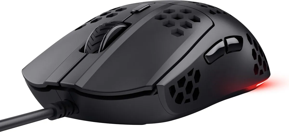 Trust GXT929 Helox Gaming Muis 6400 DPI - Bedraad - Zwart