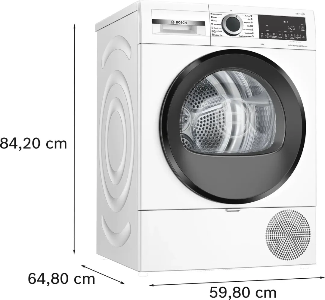 Bosch Serie 6 WQG143DANL Warmtepompdroger 9kg - Wit