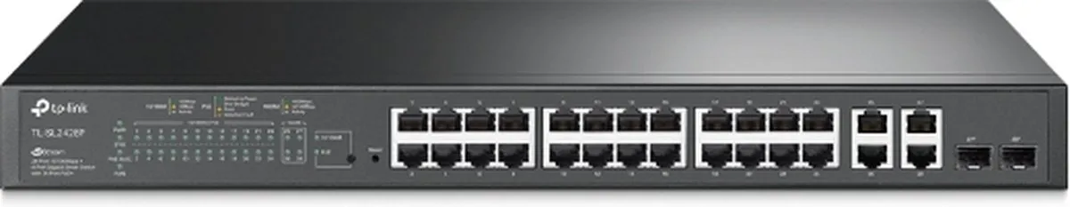 TP-Link T1500-28PCT Netwerkswitch 24x PoE - 28 Poorten