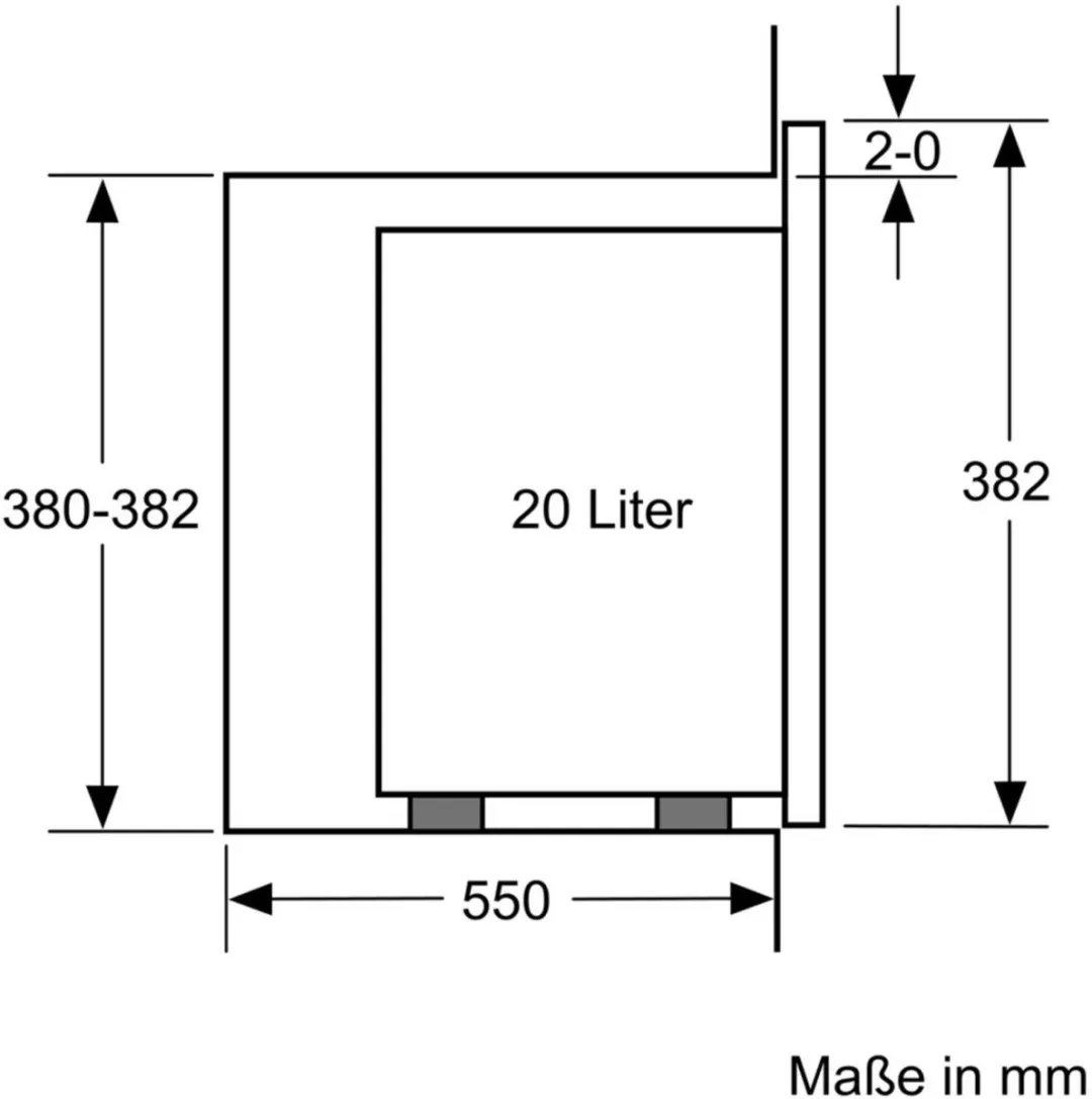 Siemens iQ500 BF525LMB1 Magnetron 20L 800W - Zwart