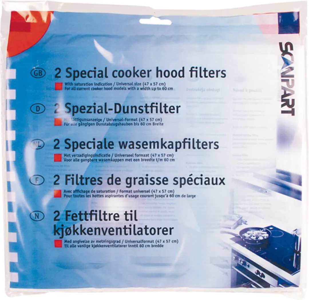 Scanpart Afzuigkapfilter 1530050002 - 2 Stuks - Wit