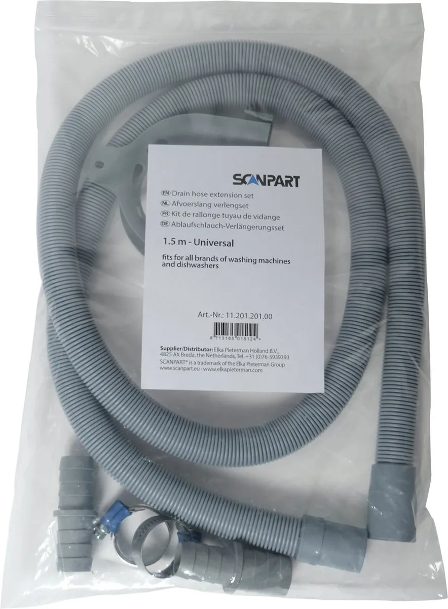 Scanpart Afvoerslang Verlengset 1.5m 19mm - 6-delig
