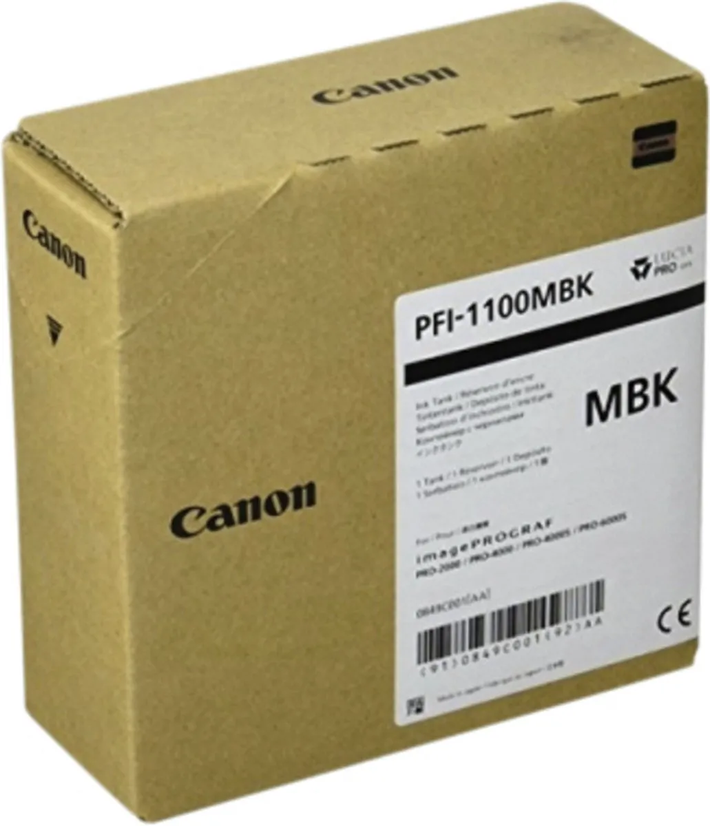 Canon PFI-1100MBK Inktcartridge 160ml - Zwart
