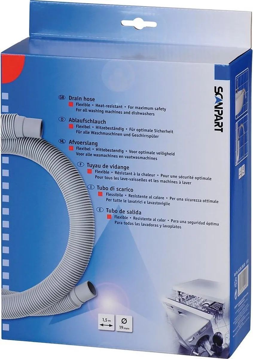 Scanpart Afvoerslang 1.5m 19/22mm - MPN 1120120000 - afbeelding 6 van 6