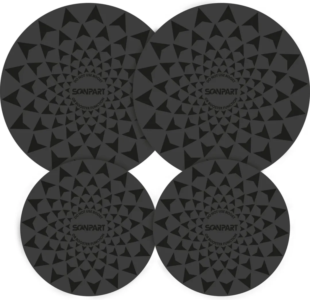 Scanpart Inductie Beschermmatjes 4-delig - 20cm/26cm - Siliconen - Zwart