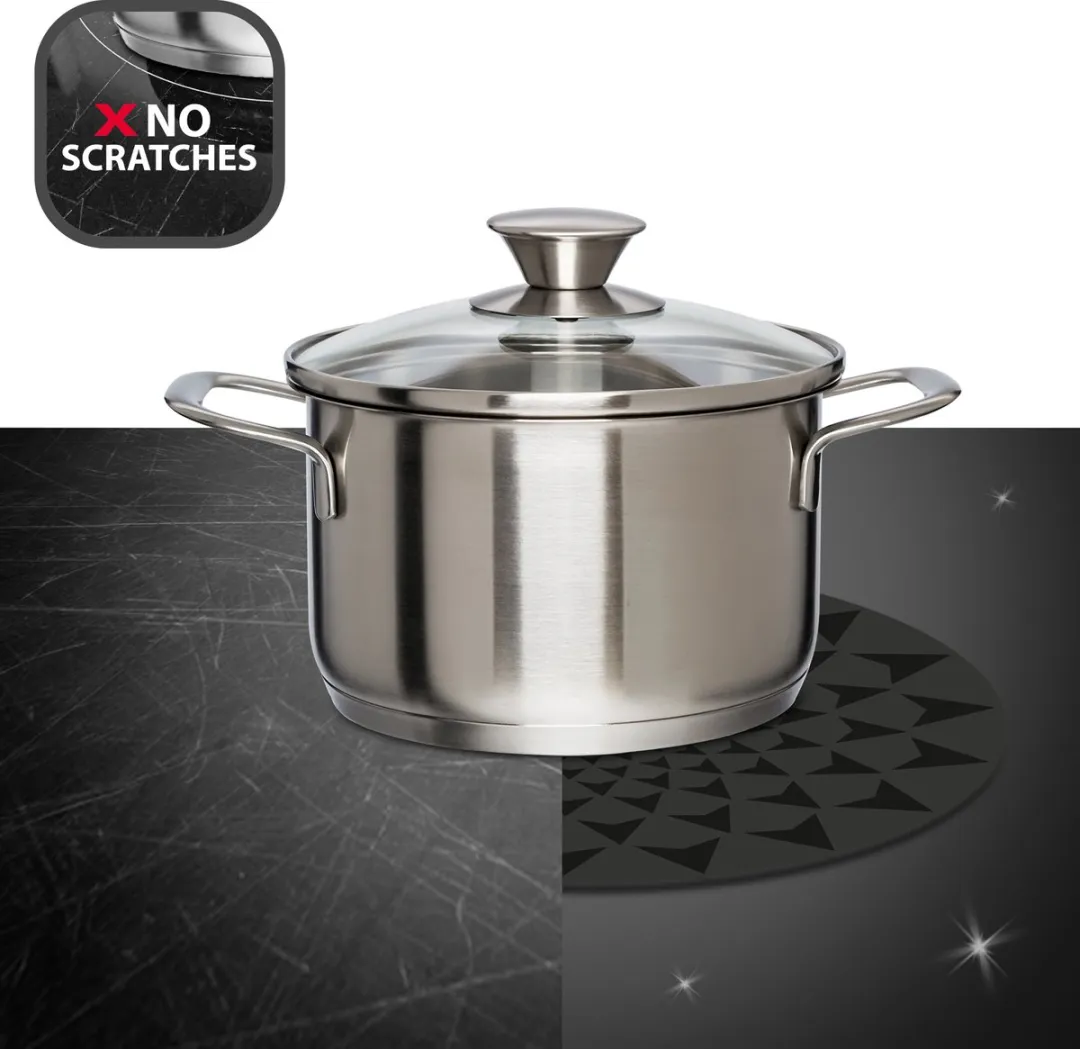 Scanpart Inductie Beschermmatjes 4-delig - 20cm/26cm - Siliconen - Zwart - afbeelding 6 van 6