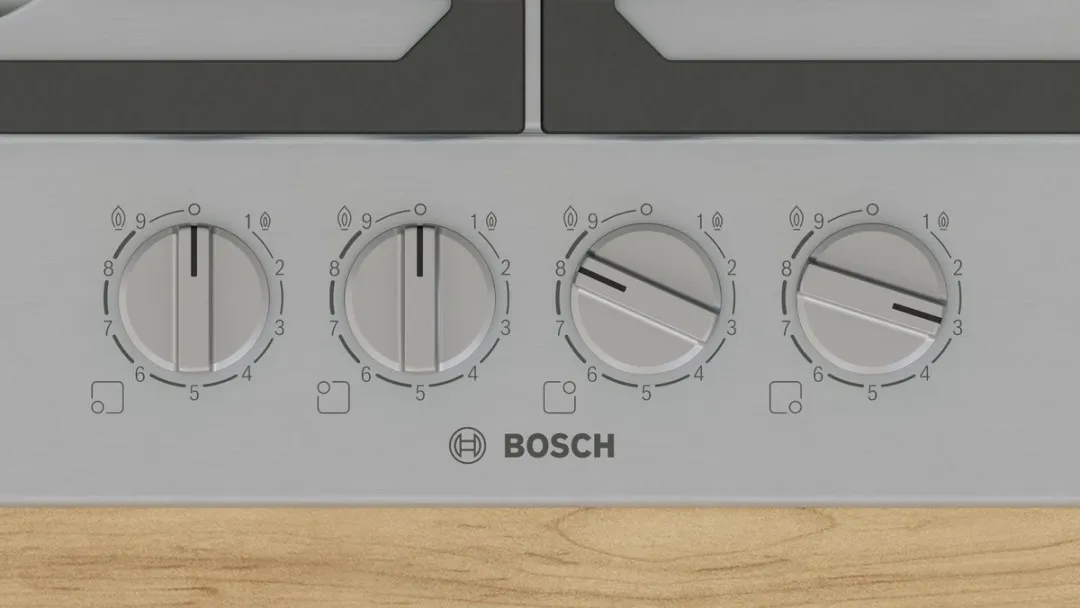 Bosch Serie 6 PCP6A5I90 Gaskookplaat 60cm - 4 Zones Roestvrijstaal
