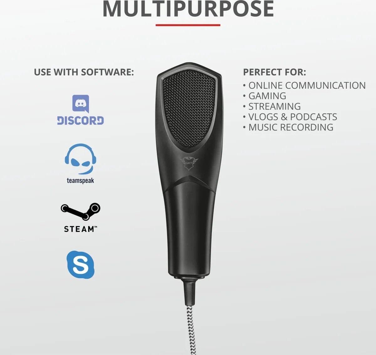 Trust GXT 232 Mantis USB Streaming Microfoon - Zwart
