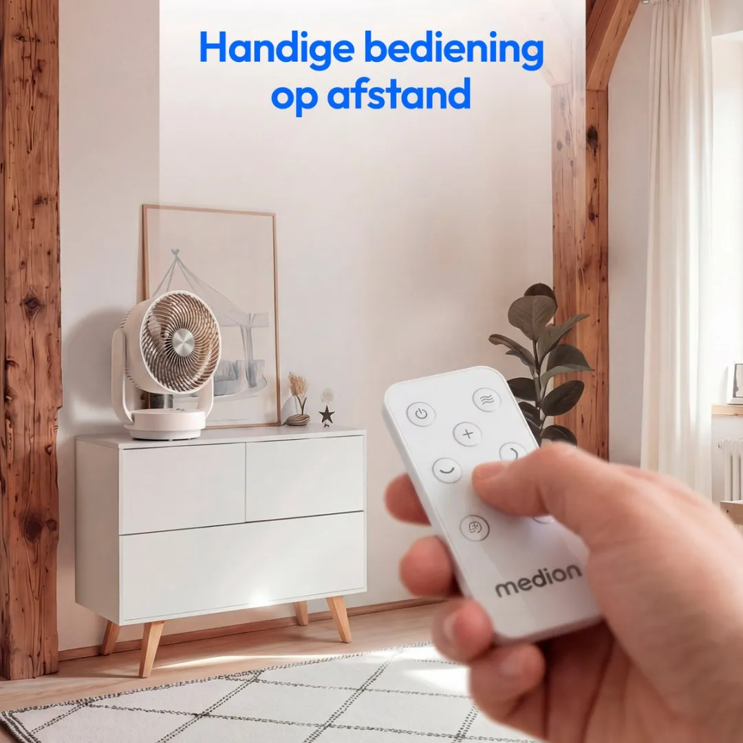 Medion MD100141 Tafelventilator - 7 Snelheden - Wit