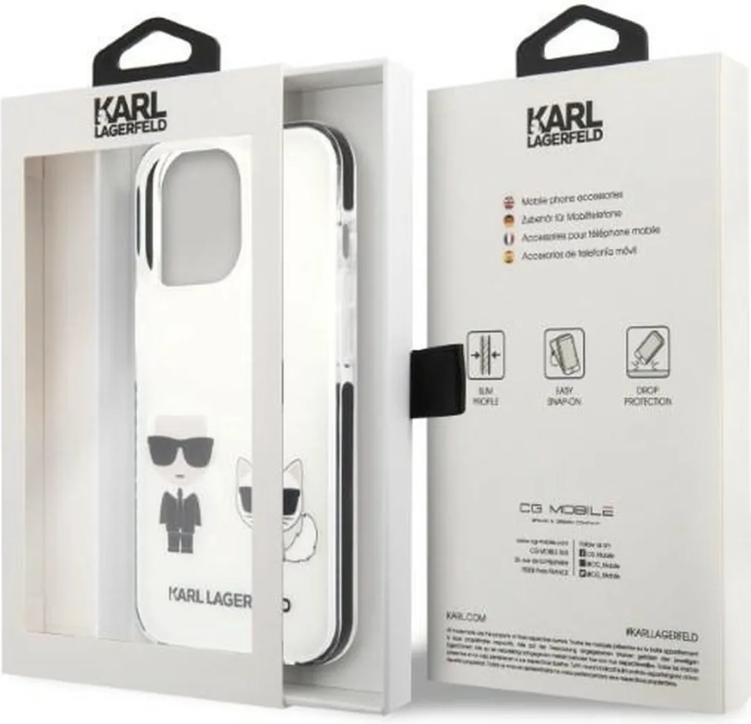 Karl Lagerfeld KLHCP13XTPEKCW Hoesje iPhone 13 Pro Max - Wit