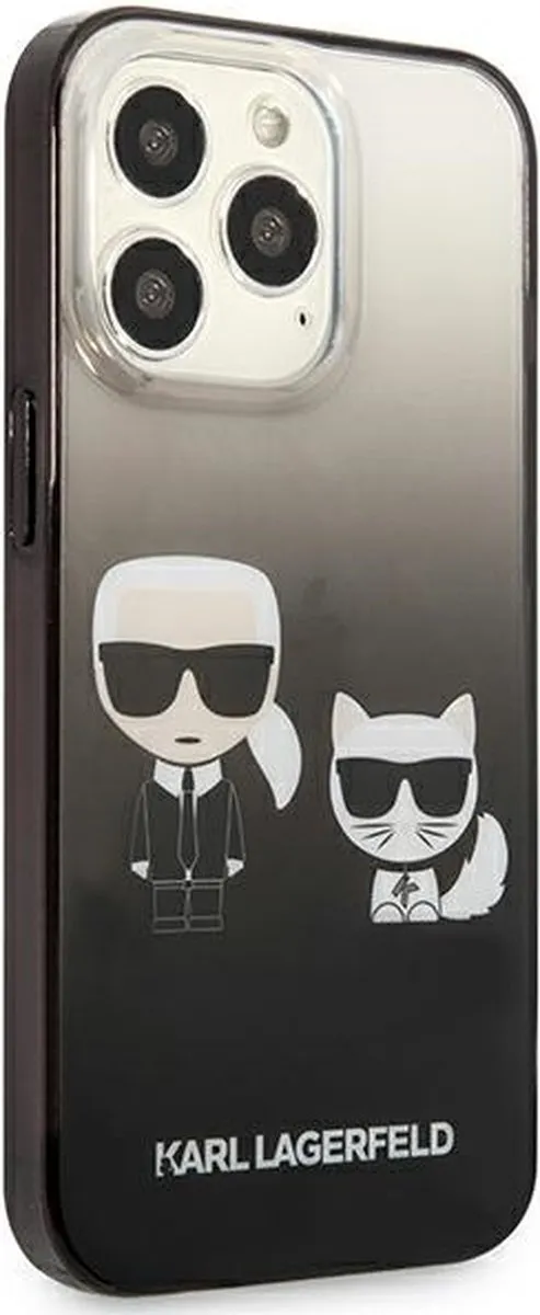 Karl Lagerfeld KLHCP13LTGKCK iPhone 13 Pro Hoesje - Zwart