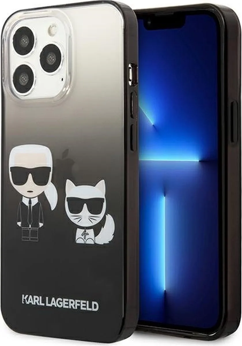 Karl Lagerfeld KLHCP13LTGKCK iPhone 13 Pro Hoesje - Zwart