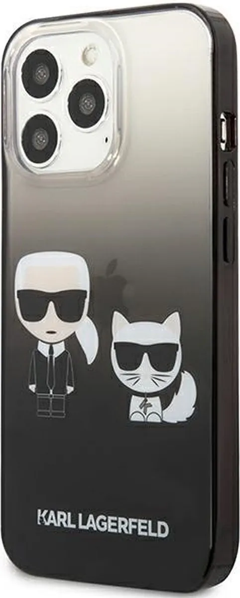 Karl Lagerfeld KLHCP13LTGKCK iPhone 13 Pro Hoesje - Zwart