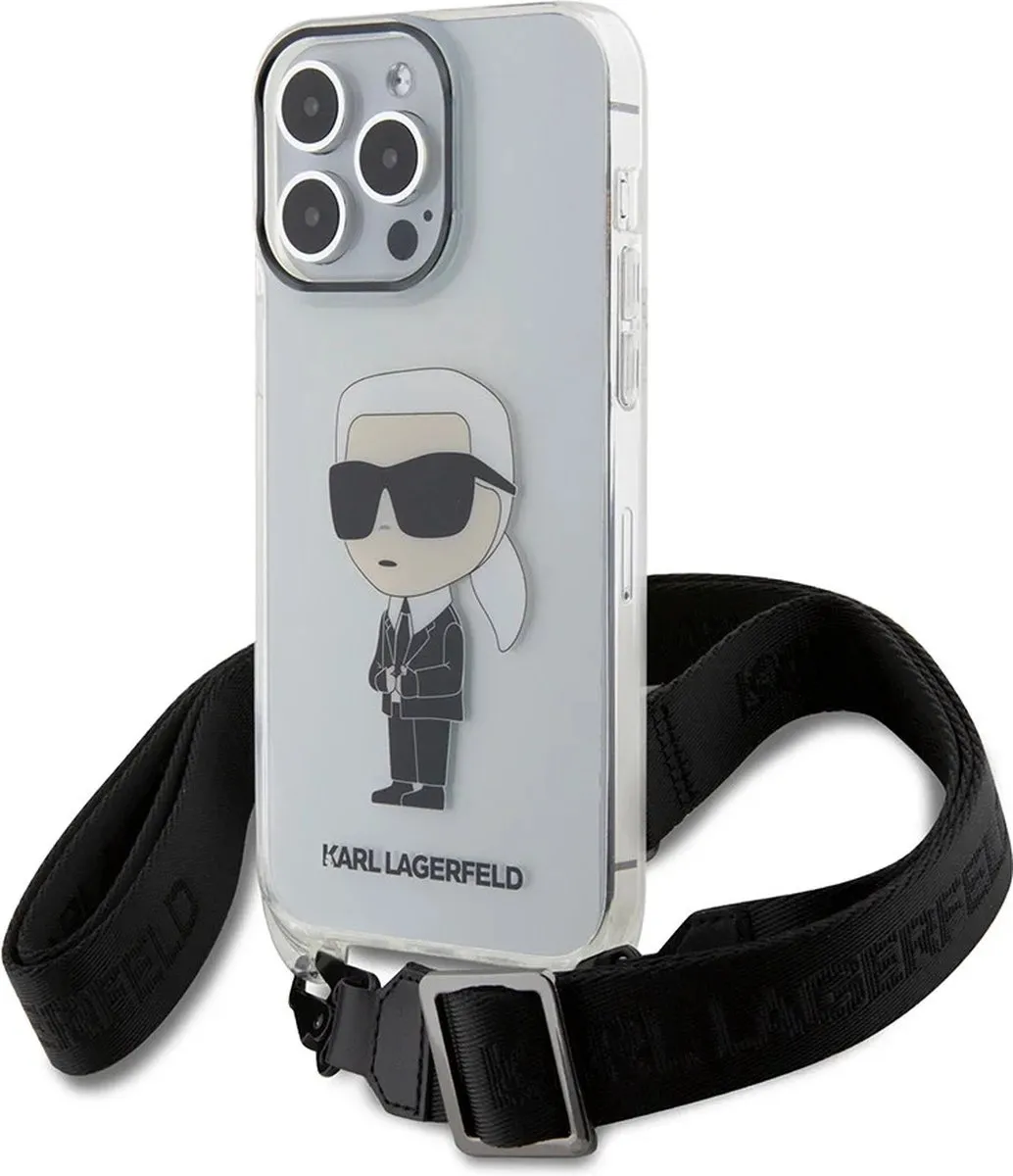 Karl Lagerfeld iPhone 15 Backcover IML IKONIK CROSSBODY