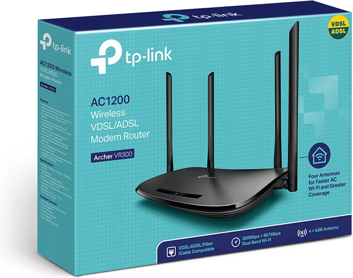 TP-Link Archer VR300 Draadloze Router AC1200