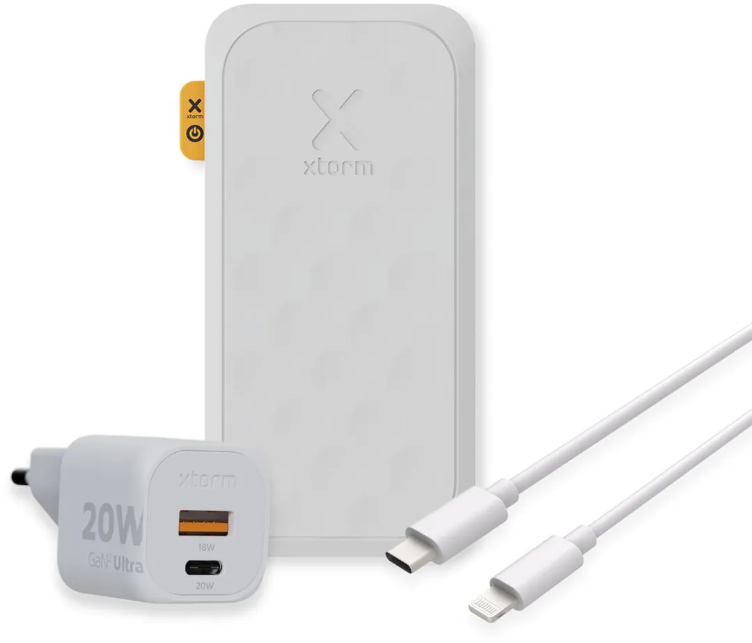 Xtorm Fuel Series 5 FS5100/XEC020/USBL Powerbank 10.000mAh - 20 Stuks (5x4) - Wit