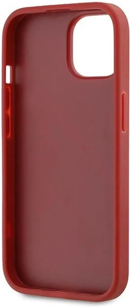 Karl Lagerfeld Diagonal Quilted Script Hoesje iPhone 15/14/13 - Rood