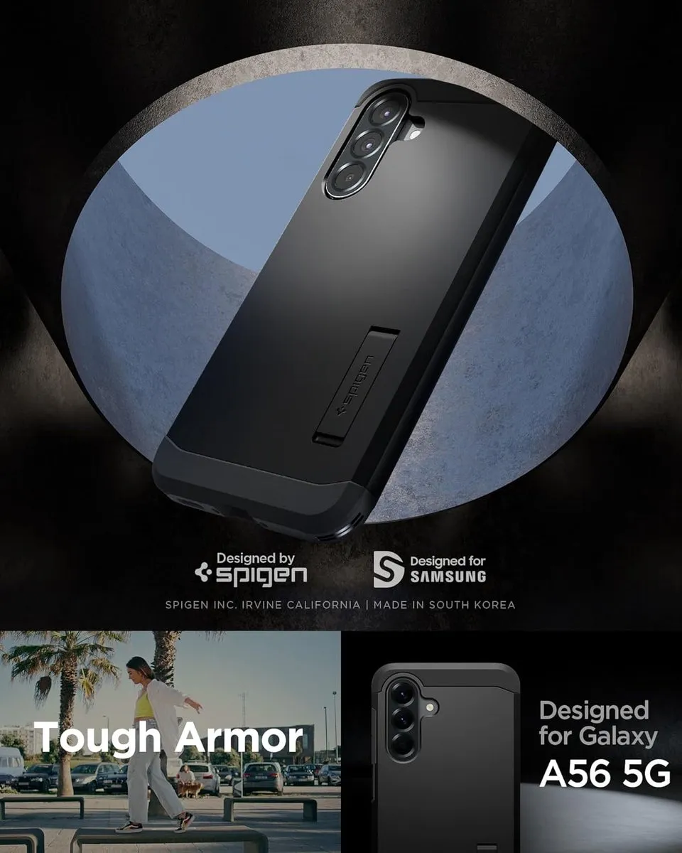Spigen Tough Armor Back Cover - Samsung Galaxy A56 - Zwart