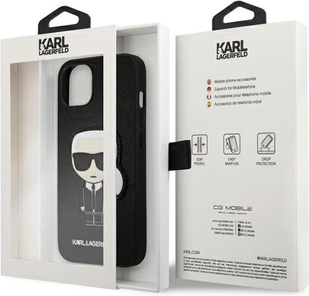 Karl Lagerfeld KLHCP13SOKPK iPhone 13 mini Hoesje - Zwart