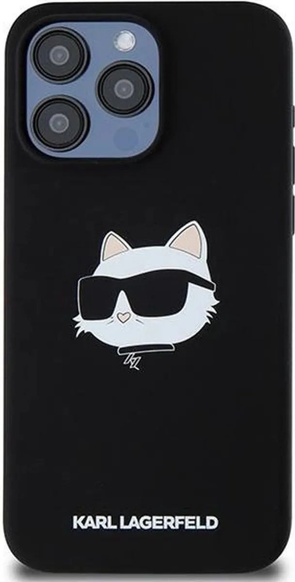 Karl Lagerfeld Choupette Head MagSafe Hoesje iPhone 15 Pro Max - Zwart - afbeelding 6 van 6