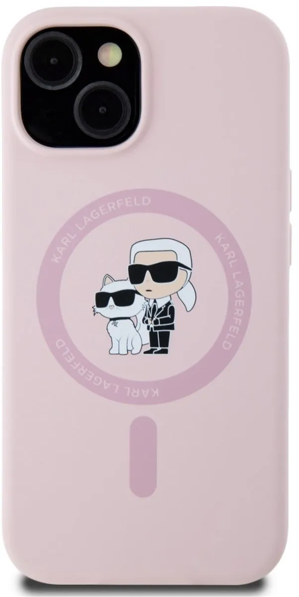 Karl Lagerfeld Karl&Choupette Hoesje iPhone 15 Plus - Transparent