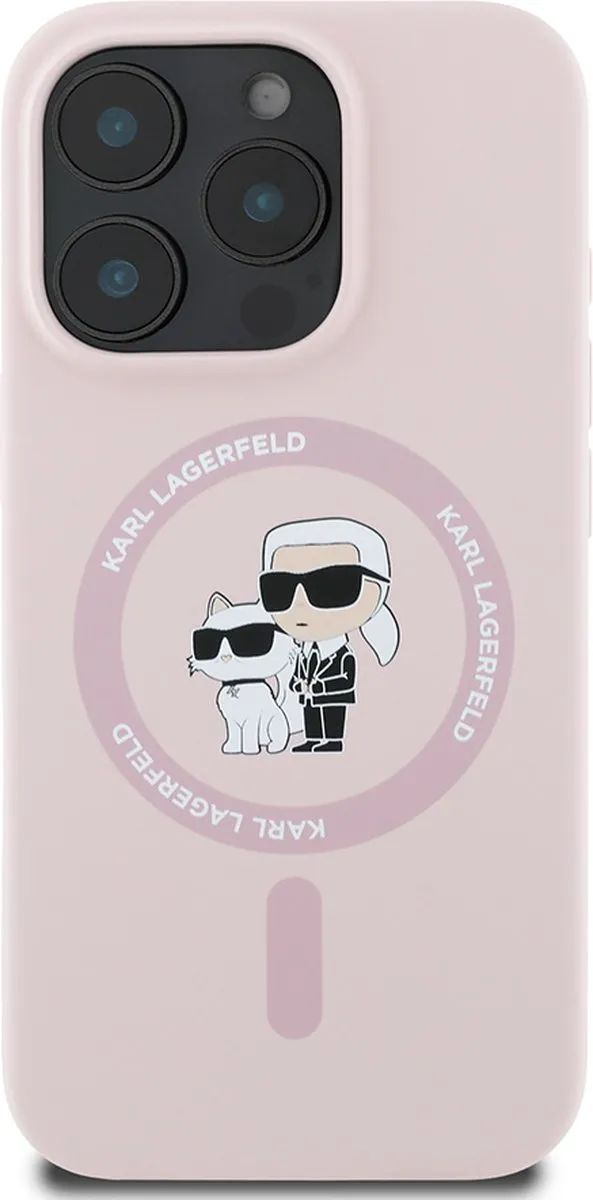 Karl Lagerfeld Backcase Hoesje iPhone 16 Pro Max - Roze