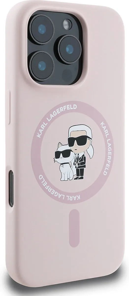 Karl Lagerfeld Backcase Hoesje iPhone 16 Pro Max - Roze