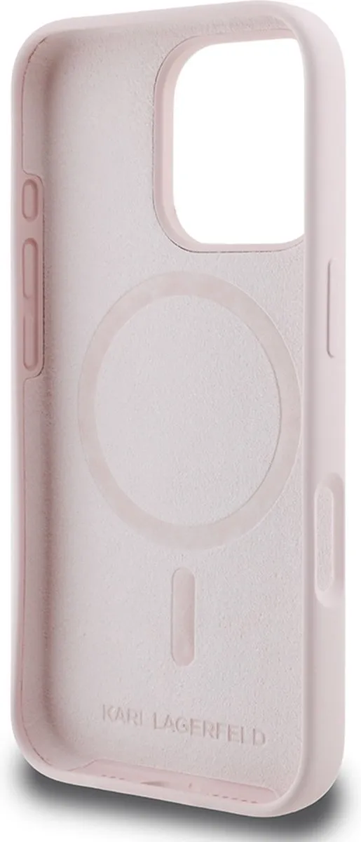 Karl Lagerfeld Backcase Hoesje iPhone 16 Pro Max - Roze
