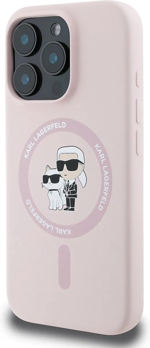 Karl Lagerfeld Backcase Hoesje iPhone 16 Pro Max - Roze