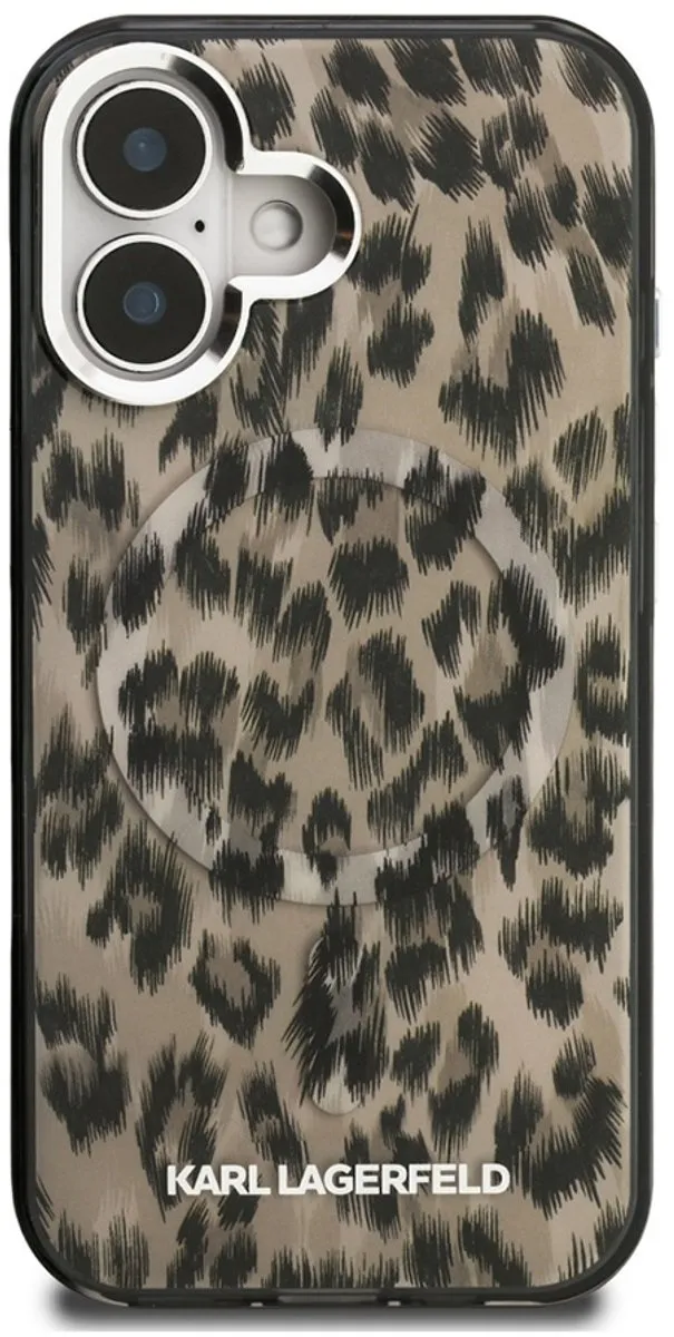 Karl Lagerfeld Backcase Hoesje iPhone 16 - Luipaard - MagSafe - afbeelding 6 van 6