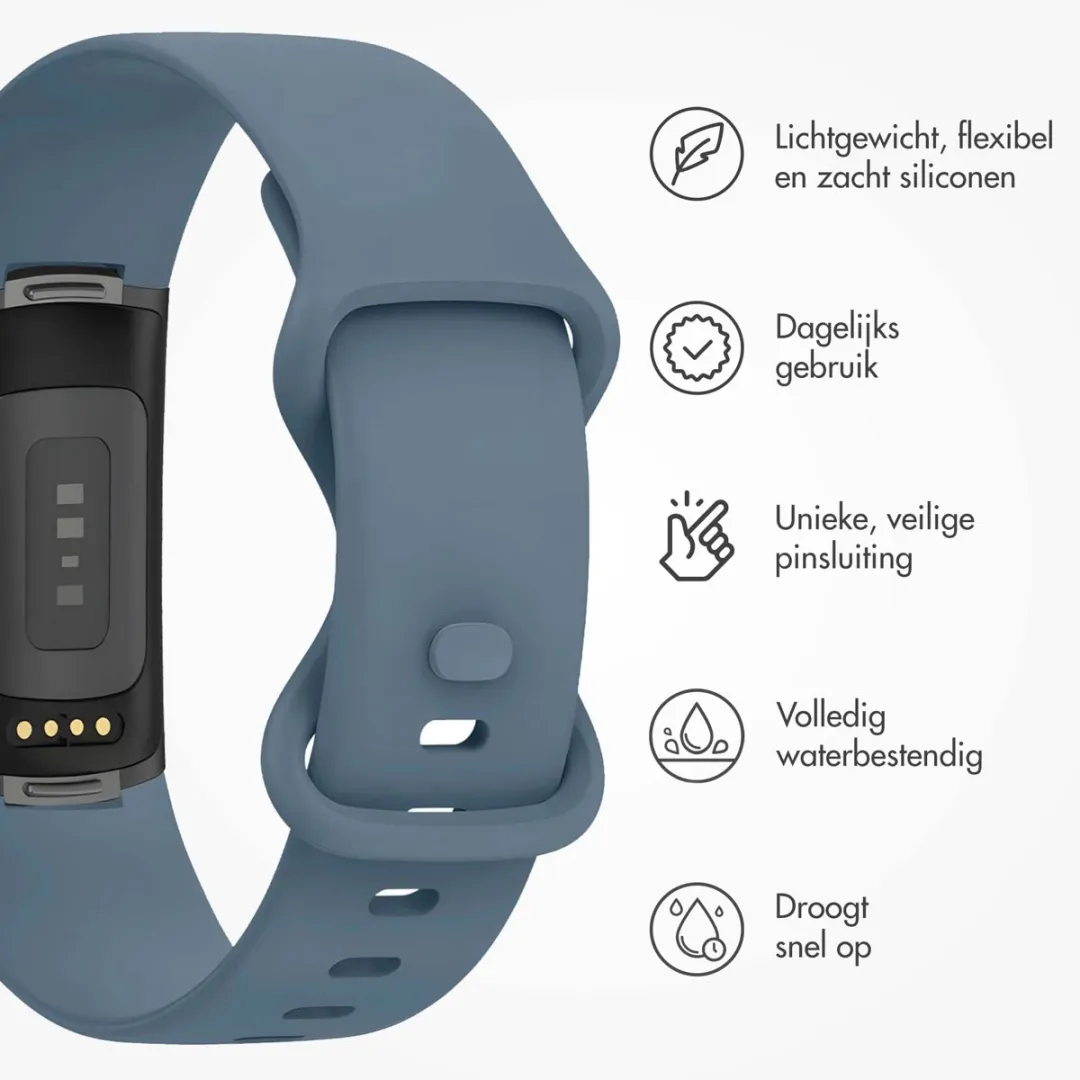 Imoshion Siliconen Bandje Fitbit Charge 5/6 - Blauw