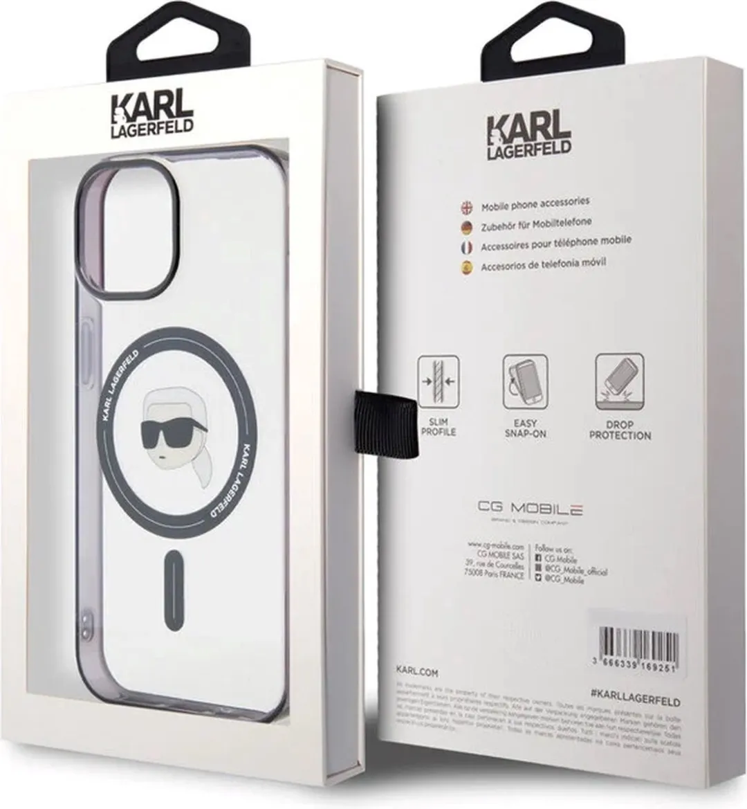 Karl Lagerfeld KLHMP15MHKHNOTK iPhone 15 Plus Hardcase - Transparant - afbeelding 6 van 6