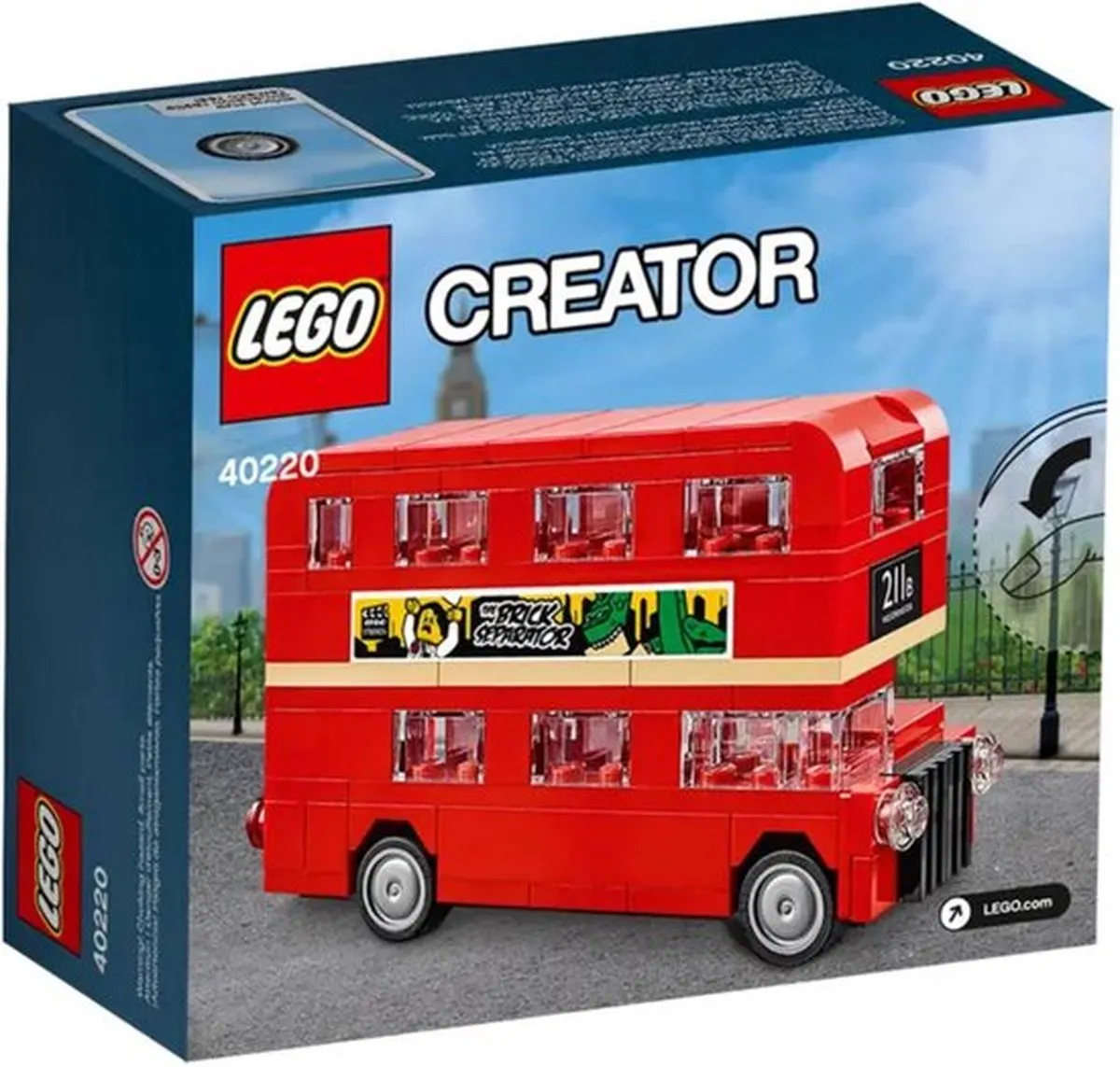 LEGO Creator 40220 Londense Bus - 118 Stukken - Rood