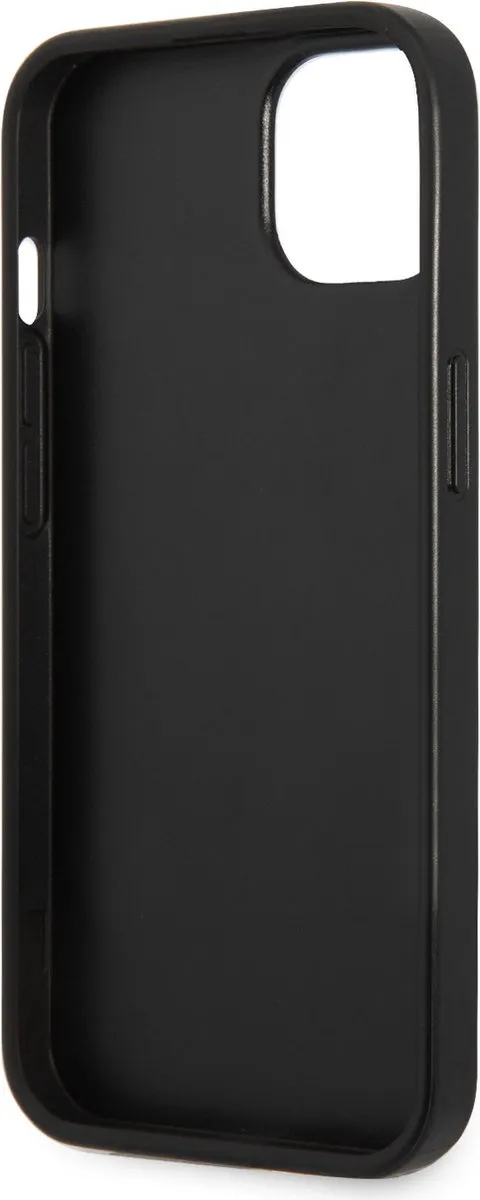 Karl Lagerfeld Monogram Plaque iPhone 13 Hoes - Zwart