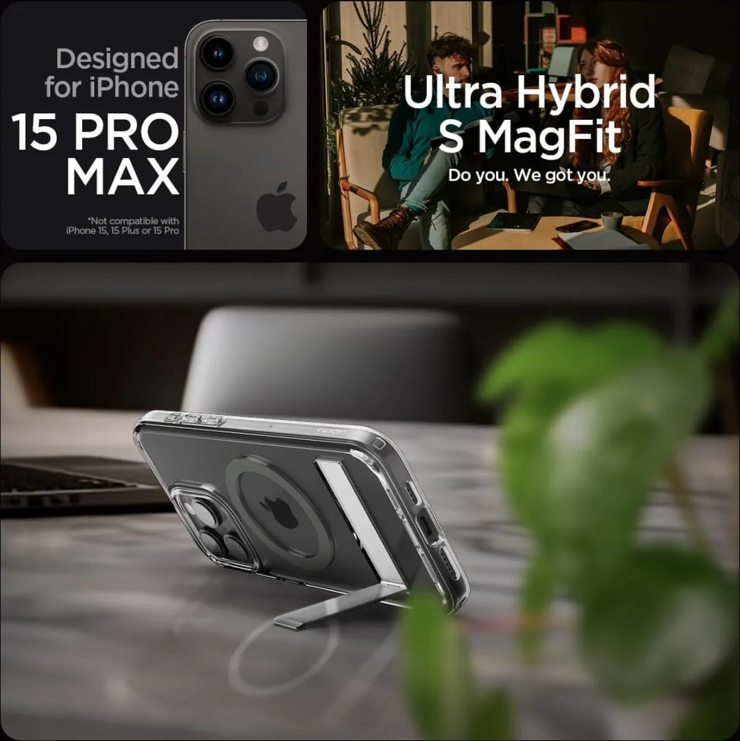 Spigen Apple iPhone 15 Pro Max Ultra Hybrid S Hoesje - Grijs