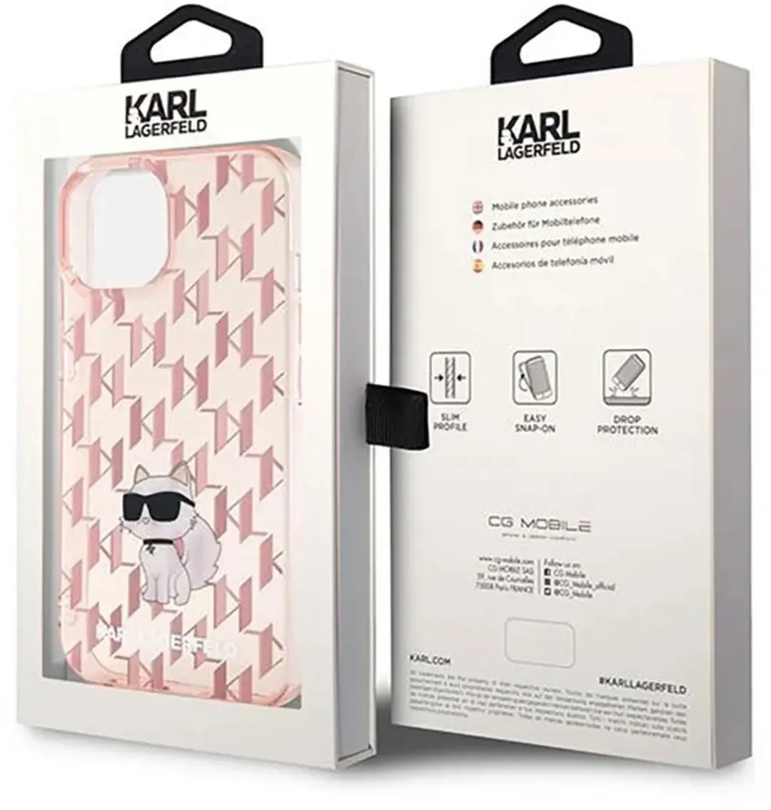 Karl Lagerfeld iPhone 15 Backcase - Roze - TPU