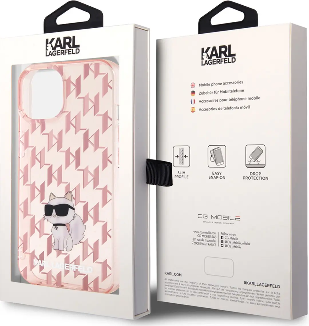 Karl Lagerfeld iPhone 15 Backcase - Roze - TPU - afbeelding 6 van 6