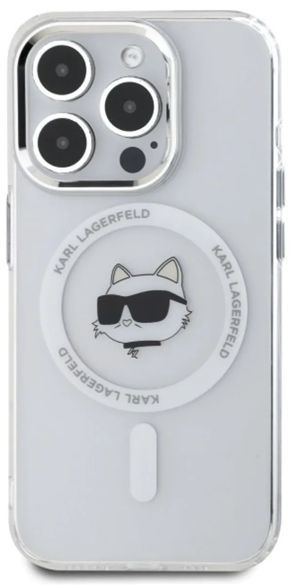 Karl Lagerfeld Hoesje iPhone 15 Pro 6.1 MagSafe - Transparent