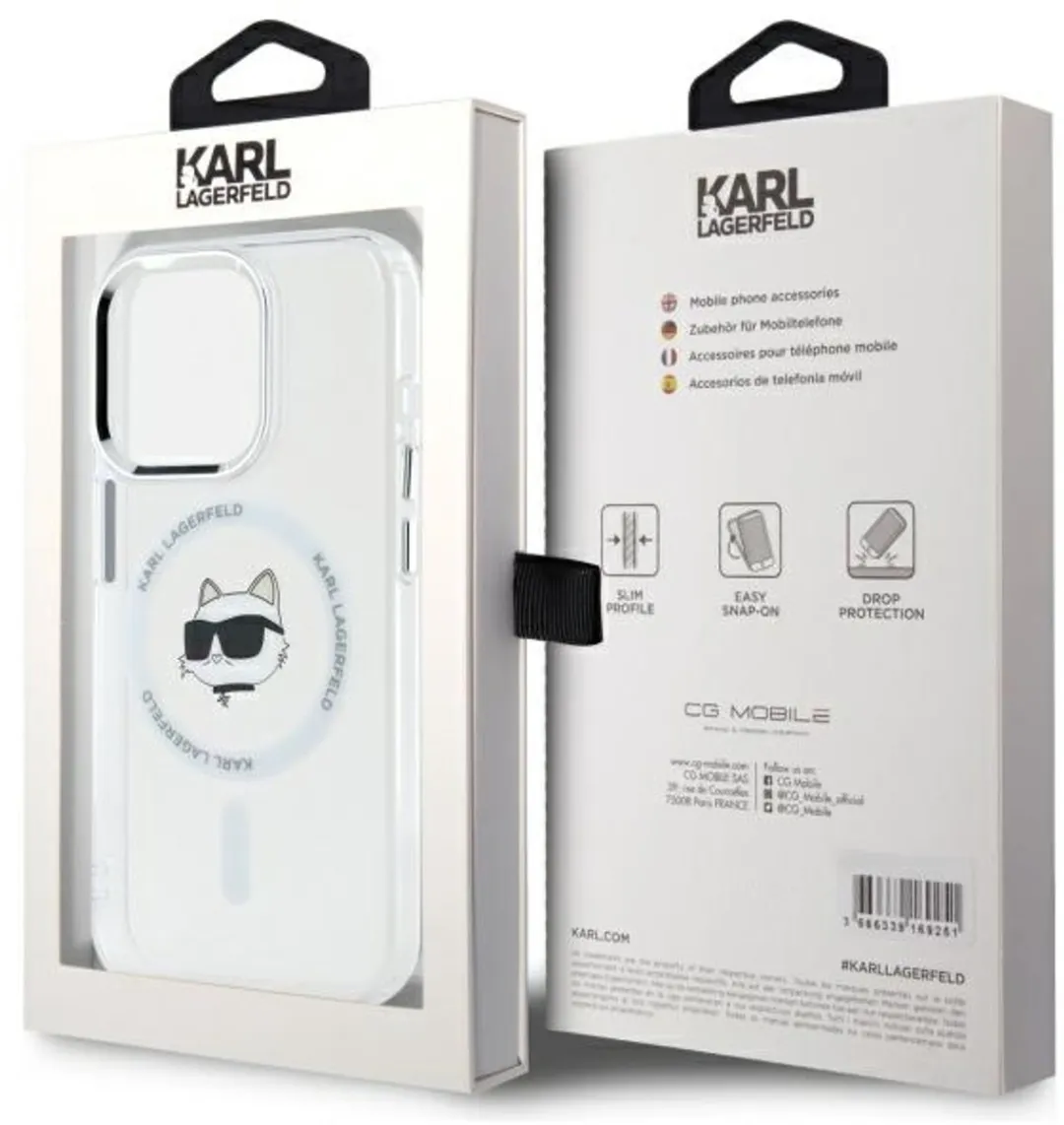 Karl Lagerfeld Hoesje iPhone 15 Pro 6.1 MagSafe - Transparent - afbeelding 6 van 6