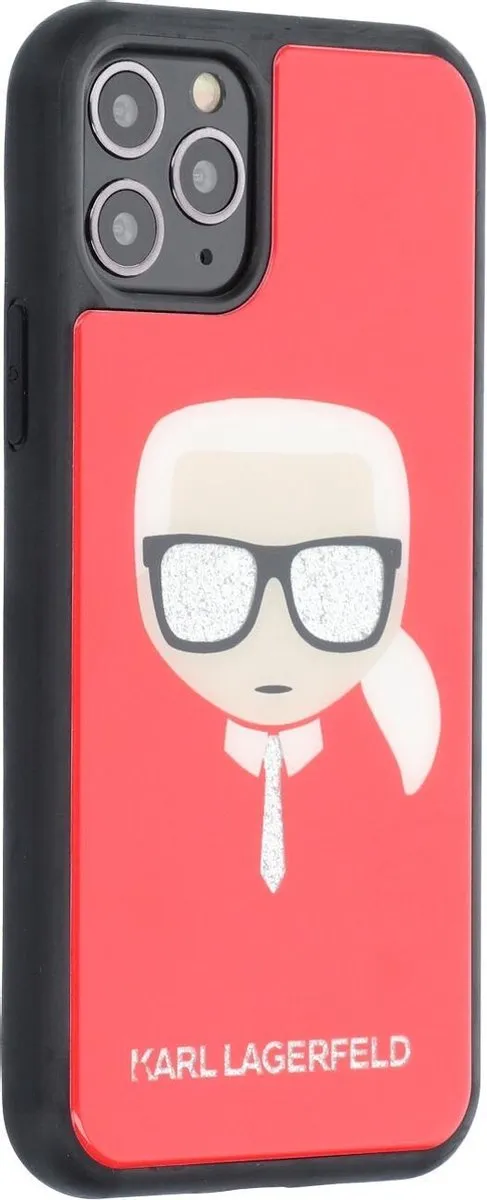Karl Lagerfeld iPhone 11 Pro TPU Kunstleer Hoesje Rood