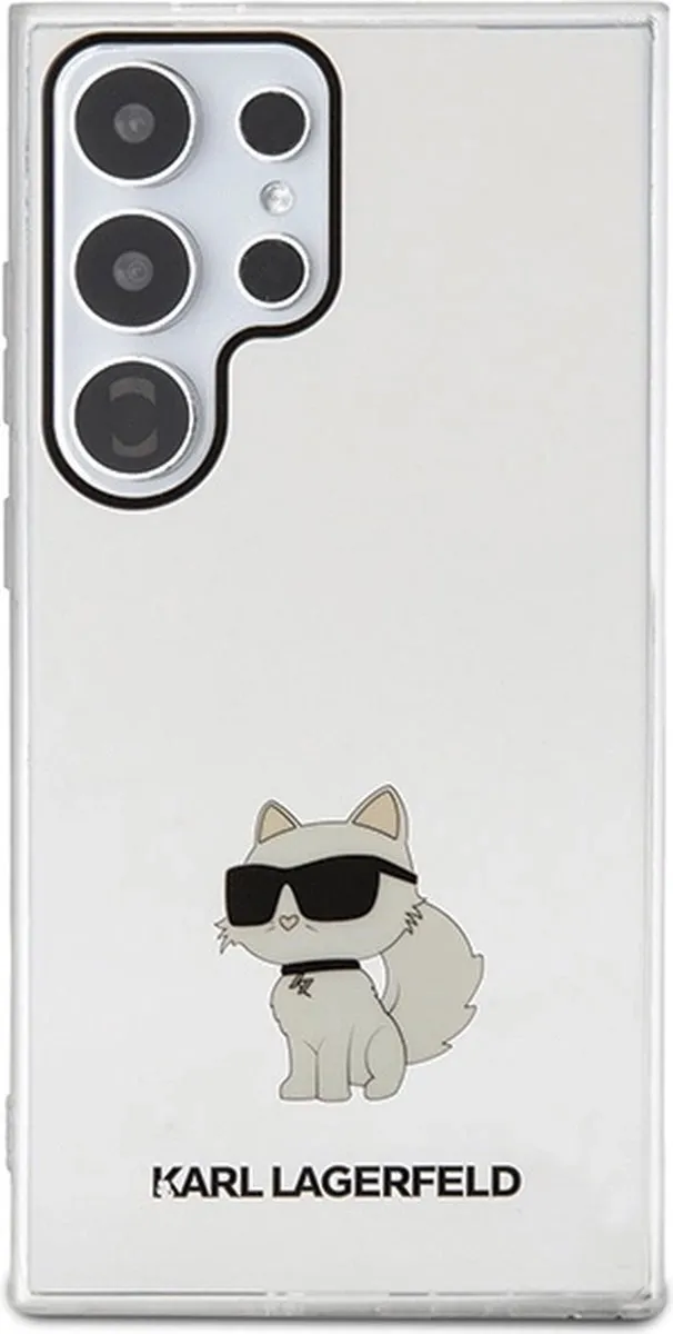 Karl Lagerfeld IML Choupette Hoesje Samsung Galaxy S24 Ultra - Transparant