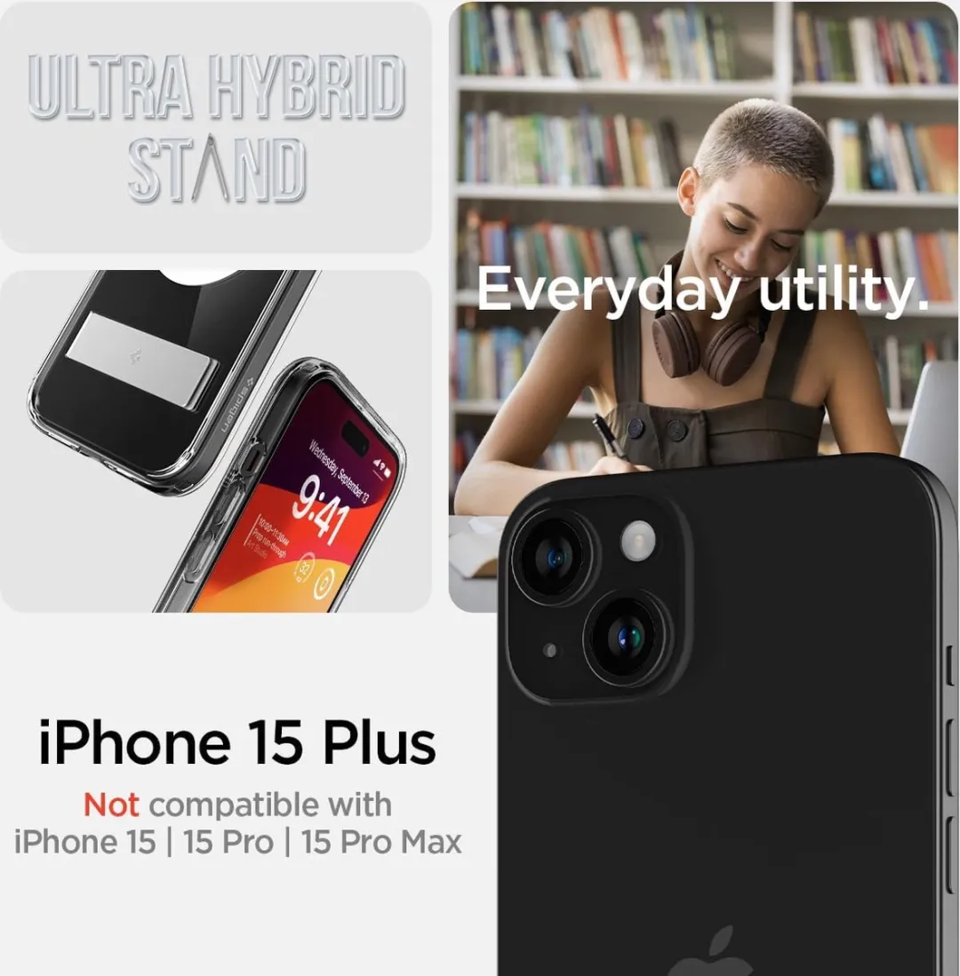Spigen Apple iPhone 15 Plus Ultra Hybrid MagSafe Hoesje - Blauw