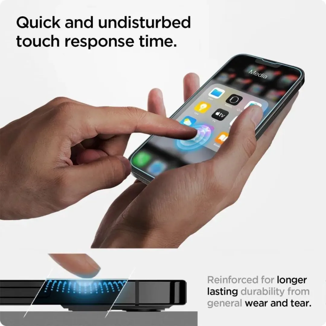 Spigen EZ Fit Glas Screenprotector iPhone 16e - Transparant